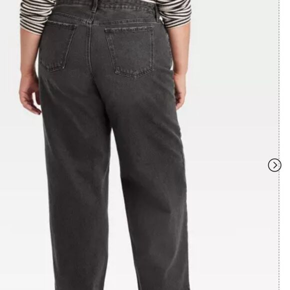 🆕👖 Universal Thread Mid-Rise 90s Baggy Straight Jeans, Sz 24, Black Wash - Picture 3 of 4